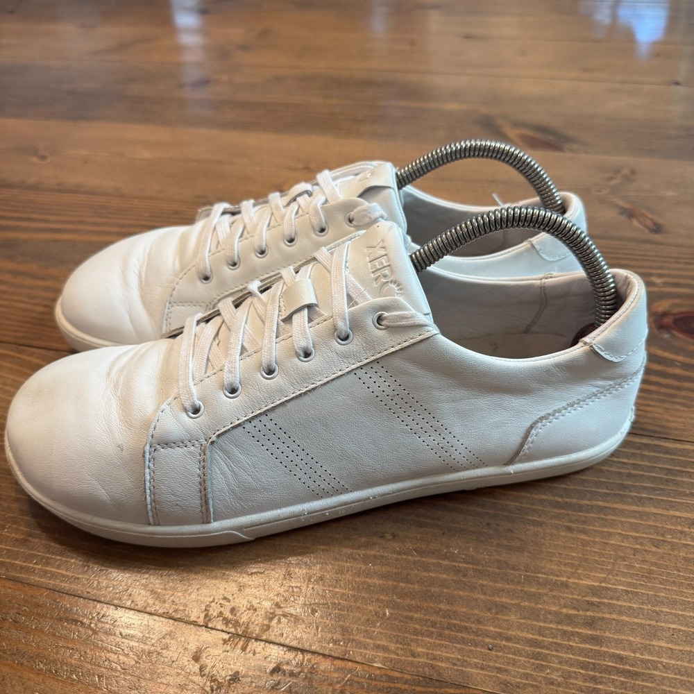 XERO SHOES Shoes Mens 9.5 White Leather Dillon Casual Barefoot Sneakers Low Top